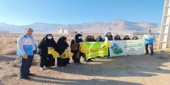 پیوستن کارکنان شبکه بهداشت و درمان شهرستان نی ریز به پویش فارس زیبا با طبیعت بدون زباله 