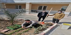 برگزاری آئیین پاسداشت روز درخت کاری و هفته منابع طبیعی در درمانگاه شهید فقیهی شهرستان نی ریز