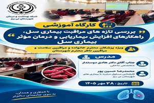 برگزاری کارگاه تخصصی مدیریت و مبارزه با بیماری سل در شهرستان نی‌ریز به مناسبت روز جهانی مبارزه با سل
