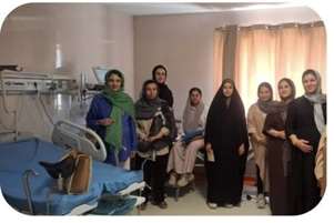 بازدید مادران باردار شرکت‌کننده در کلاس‌های آمادگی برای زایمان از زایشگاه بیمارستان شهدای سلامت نی‌ریز